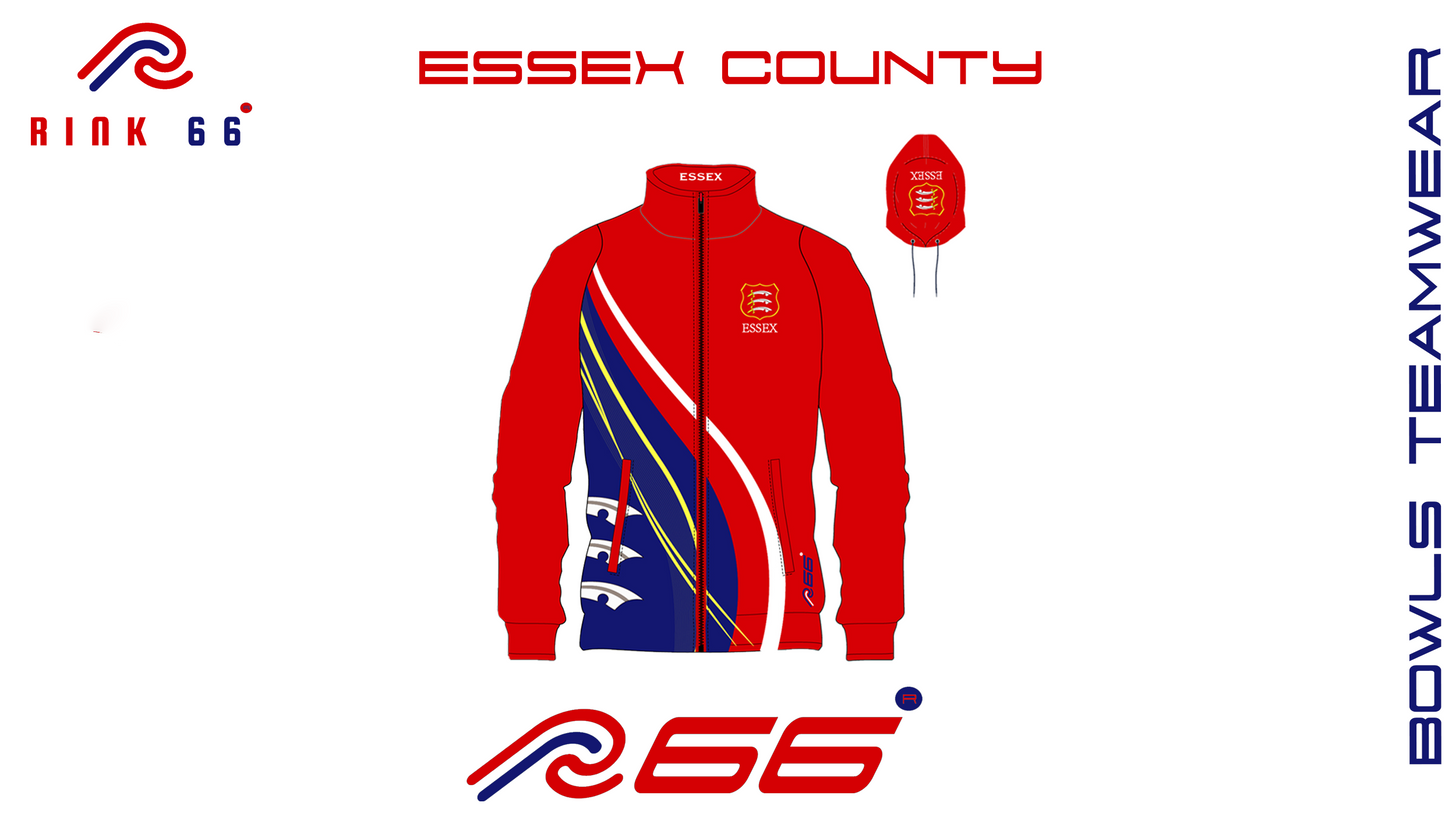 Pre-Order Essex County Bowling Association Red/Blue Bowls Team Jacket.